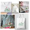 A4 Water-Soluble Adhesive Fabric for Easy-Tear DIY Embroidery with Printable Floral and Grass Patterns