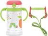 Skater Baby Straw Mug with Foldable Handle and Shoulder The Very Hungry Suitable for Ages 1 and Strap, 2-Way Type, 370ml, Caterpillar, Up, KSHW2N-A