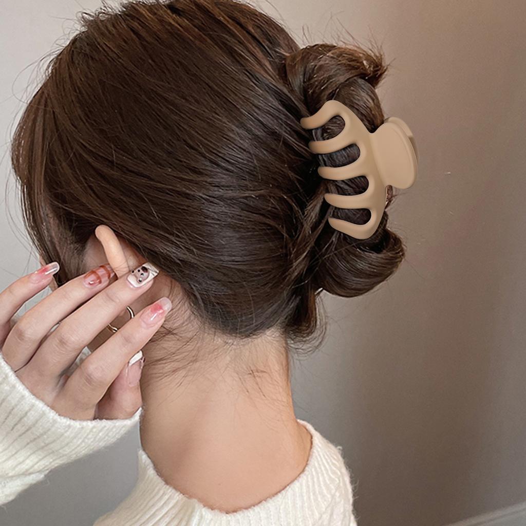 4 Pcs Medium Natural Color Octopus Hair Claw Clips Strong Grip Non-Slip Jaw Clips For Women Girls Thin Thick Curly Hair