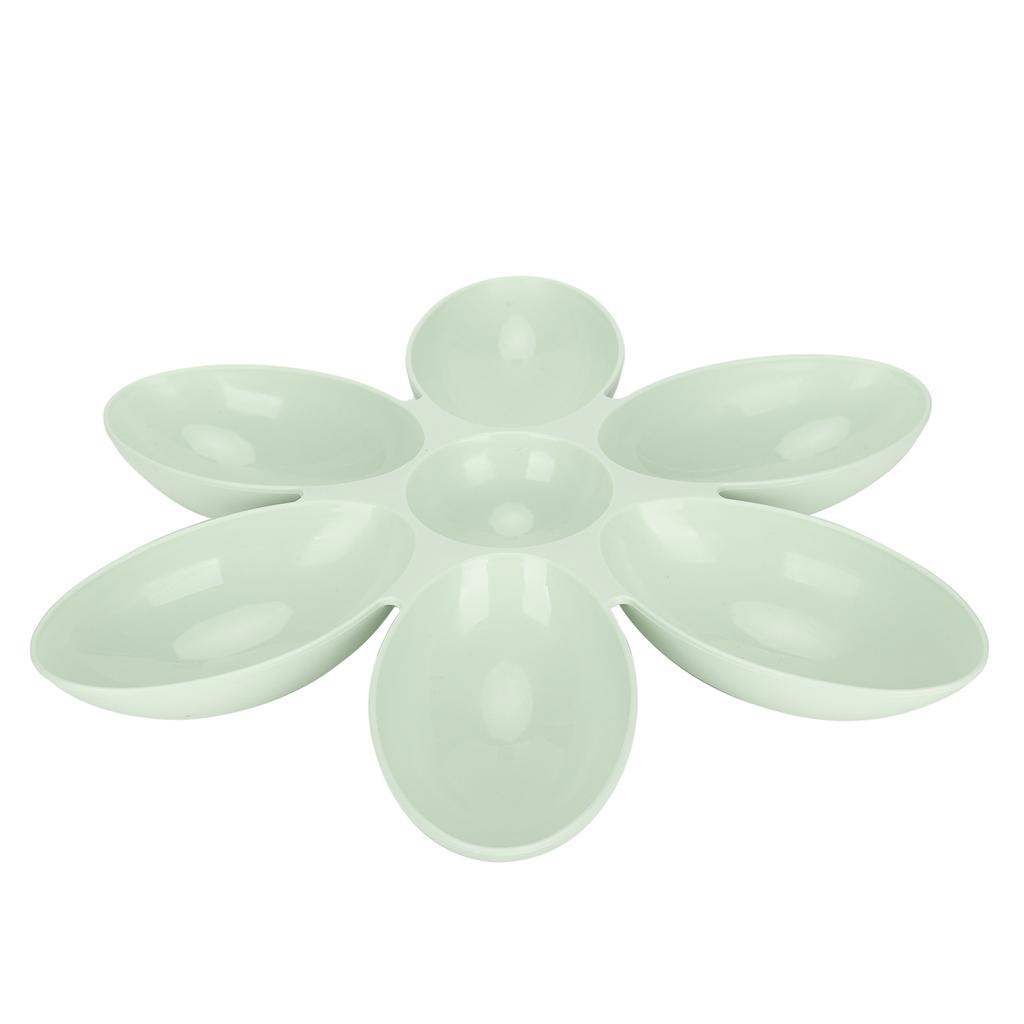 Cat Feeding Bowl Portable Functional Round Corner Plastic Cat Bowl 6 Grids Flower Petals Shape for Cat for Water for Food