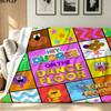 1PC Hey Duggee Custom Name Patterned Flannel Blanket Suitable For All Seasons for Home Decor Warmth and Comfort Gifts Holiday Present