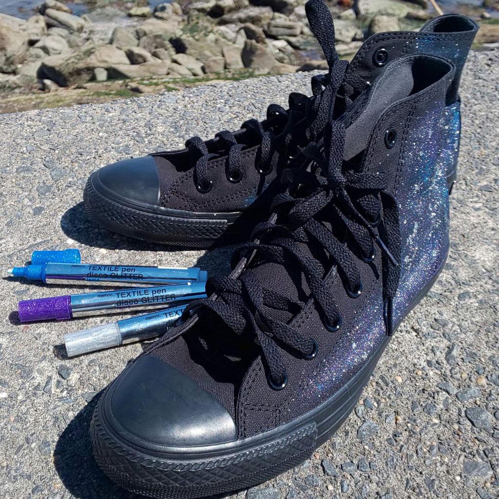 Marvie Textile Disco Pen, Glitter, Silver, 50222-0D12