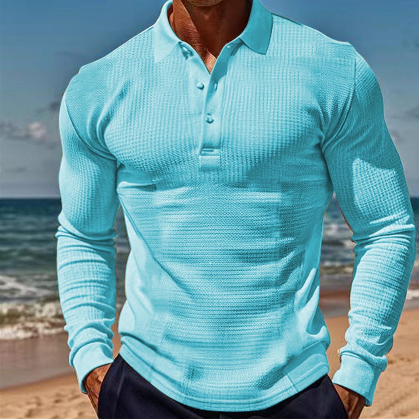 

Мужская футболка W Affle Sports Casual Lapel Button Slim Long Sleeve Po Lo Shirt For Men XXXL