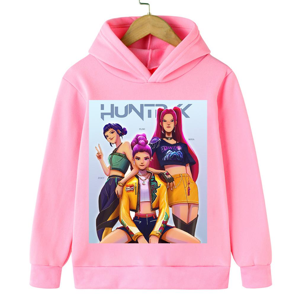 Kpop Hon na čarodějnice dětské oblečení, chlapecké a dívčí jarní a podzimní mikiny s hřejivostí a fleecové mikiny