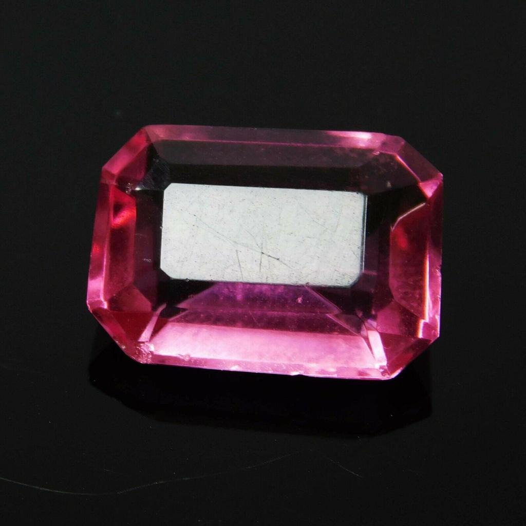 Loser PINKER Saphir NATÜRLICHER Edelstein 5,25 Karat Smaragdschliff AAA+ ZERTIFIZIERT