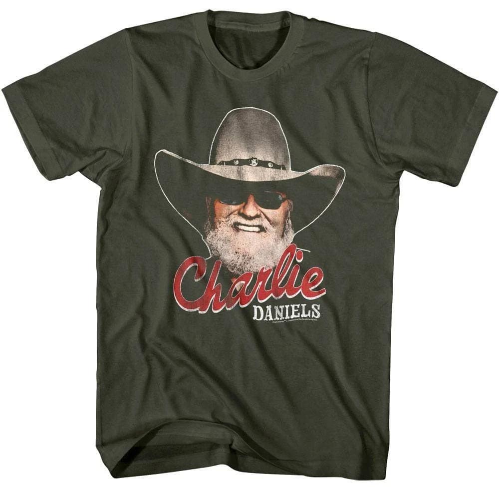 Charlie Daniels Bearded Cowboy Men s T Shirt M