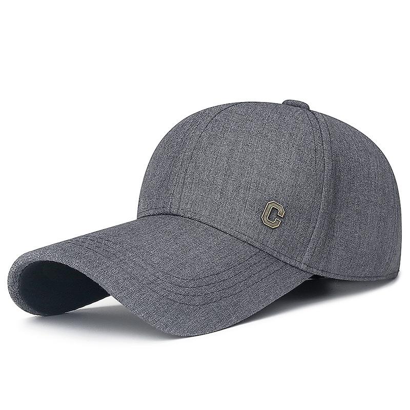 Men's Spring Autumn Baseball Cap Letter Long Brim Cap Summer Sunscreen Sun Hat
