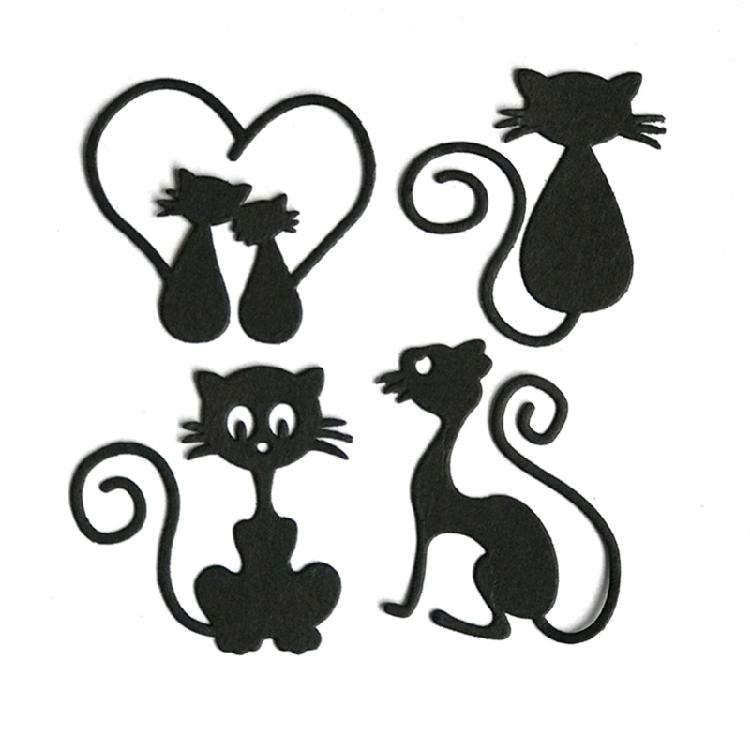 Kitty Cats Suit Knife Mold DIY Printing Steel Mould for Craft Card Making