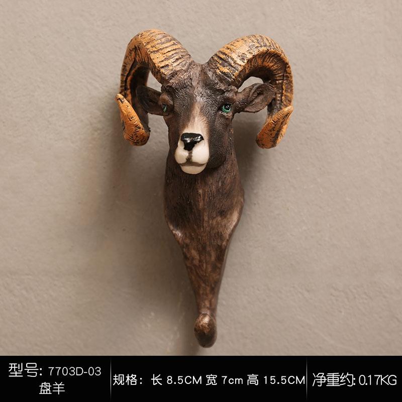 Nowy Vintage wieszak ścienny z żywicy wieszak ścienny dekoracja ścienna do domu Stereo stojak na zwierzęta