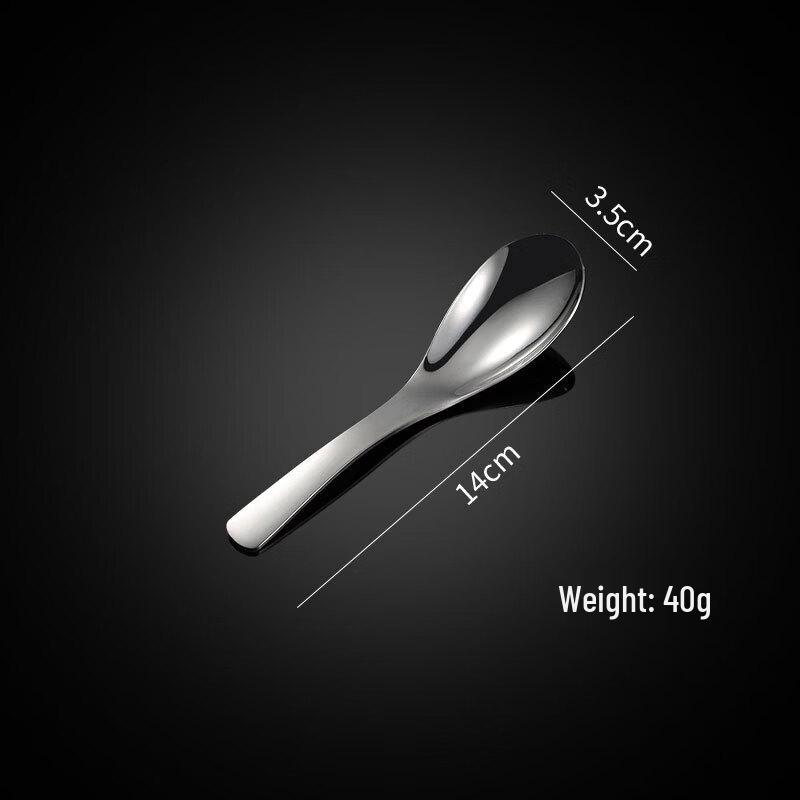 Qianxing 304 Stainless Steel Chinese Round Bottom Soup Spoons, 10-Pack
