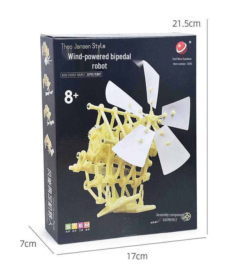 Bipedal Wind-Powered DIY Robot Kit for Science and Education