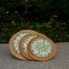 Round Teapot Mats Woven Texture Heat Insulation Pad Tea Ceremony Shell Mats  Restaurant