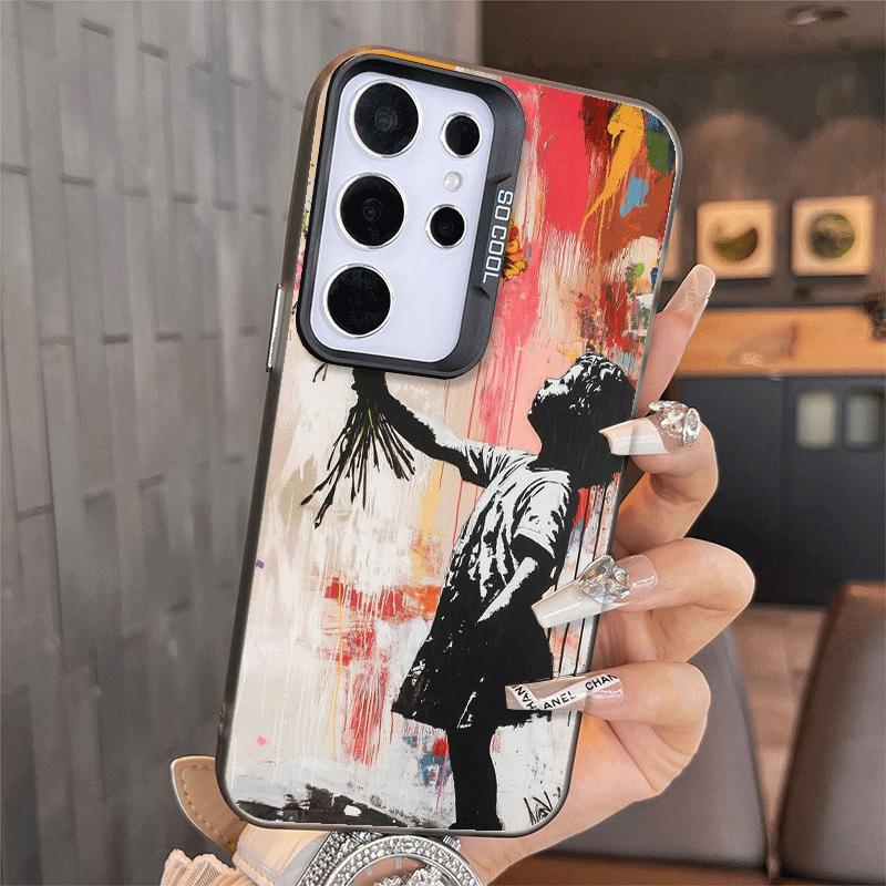 B-Banksy Art Graffiti Artist Shockproof Phone Case for Samsung A17 A16 A15 A14 A37 A57 A36 A56 A26 A35 A55 A25 A34 A54 A24 A13 A