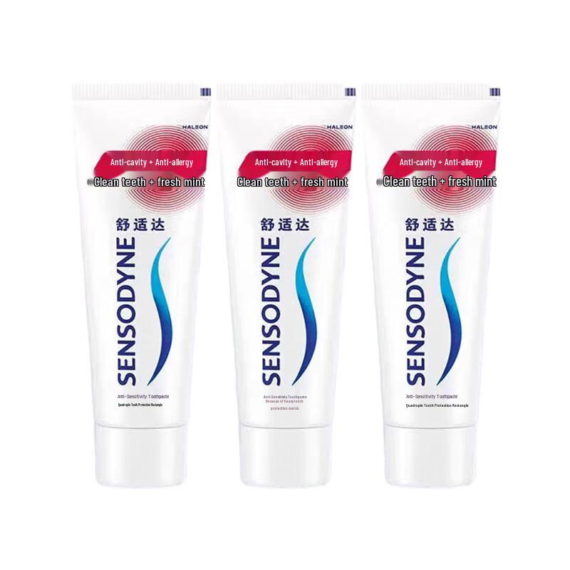 Sensodyne Fresh Mint Anti-Cavity & Anti-Sensitivity Toothpaste 3 x 100g Family Pack