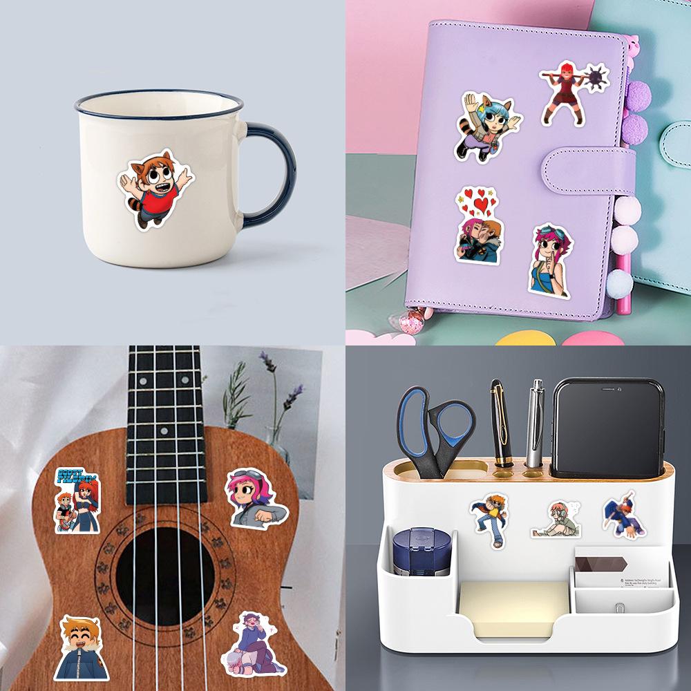 55/110 Sheets Scott Pilgrim Graffiti Stickers Decorative Scooter Guitar Waterproof Stickers
