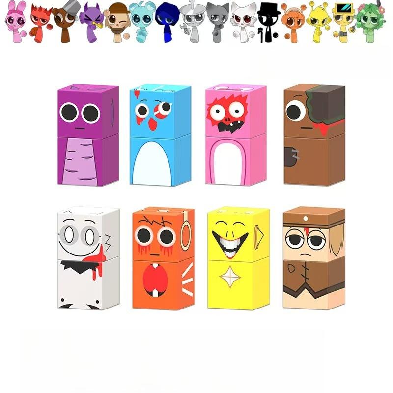 Sprunki Magnetic Building Block Toys Set Cube Box DIY Sensory Puzzle Building Children's Educational Toy Collection Model Gift