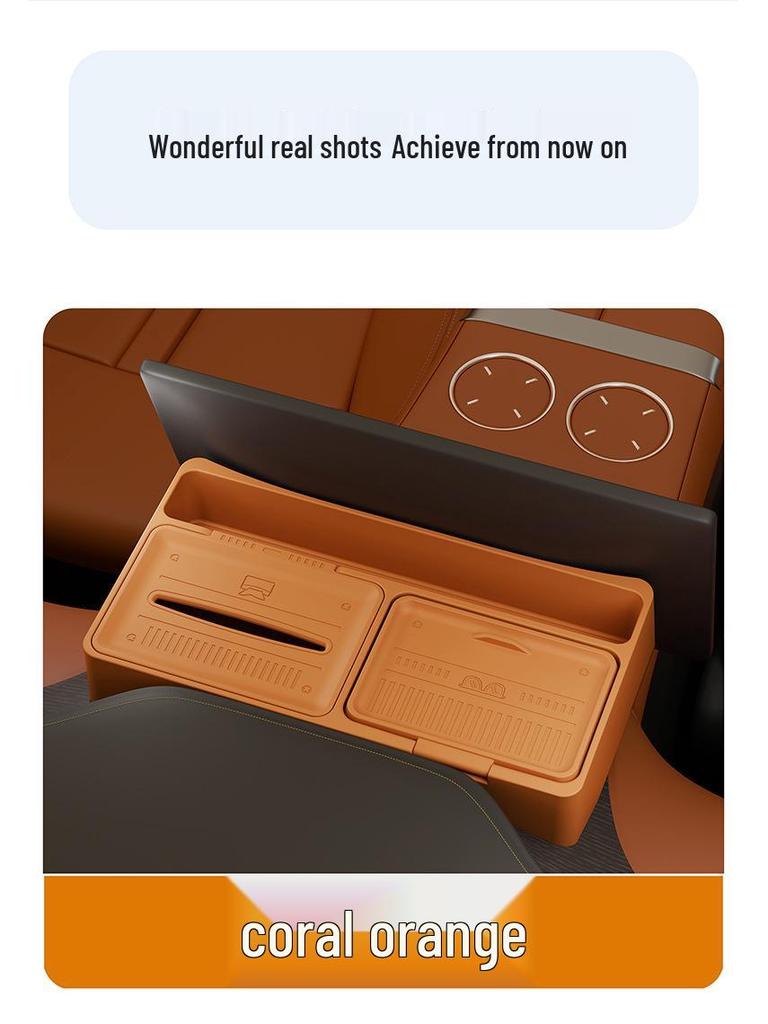 Silicone Anti-Shake Storage Box for Yu7 Screen Rear Compartment