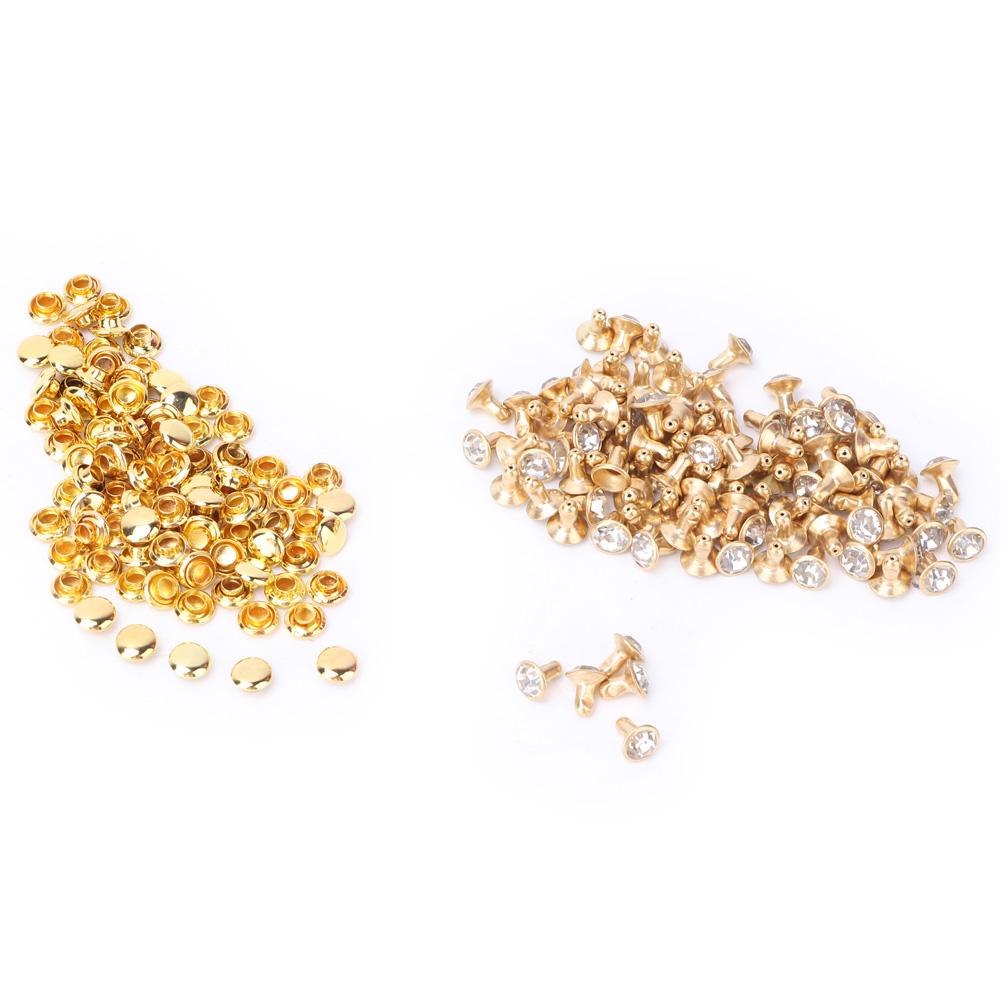 Cloth Crystal Inlay Rapid 7mm Rivets Spots Studs Cap for DIY Leather Craft Decoration(#4)