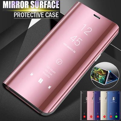 Chytré zrcadlové flipové pouzdro z PU kůže pro Xiaomi 14T Pro 13T Poco X7 X6 X5 Pro Redmi 14C Note 14 13 Pro 12 4G
