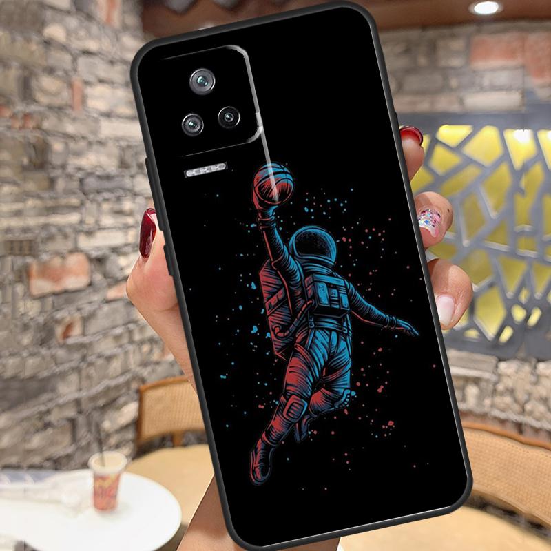 Astronaut Slam Dunk Basketball Case For Xiaomi 14T Pro 13T 11T 12T 13 14 15 Ultra POCO X6 X7 Pro X3 X5 M6 F5 F6 Pro Cover