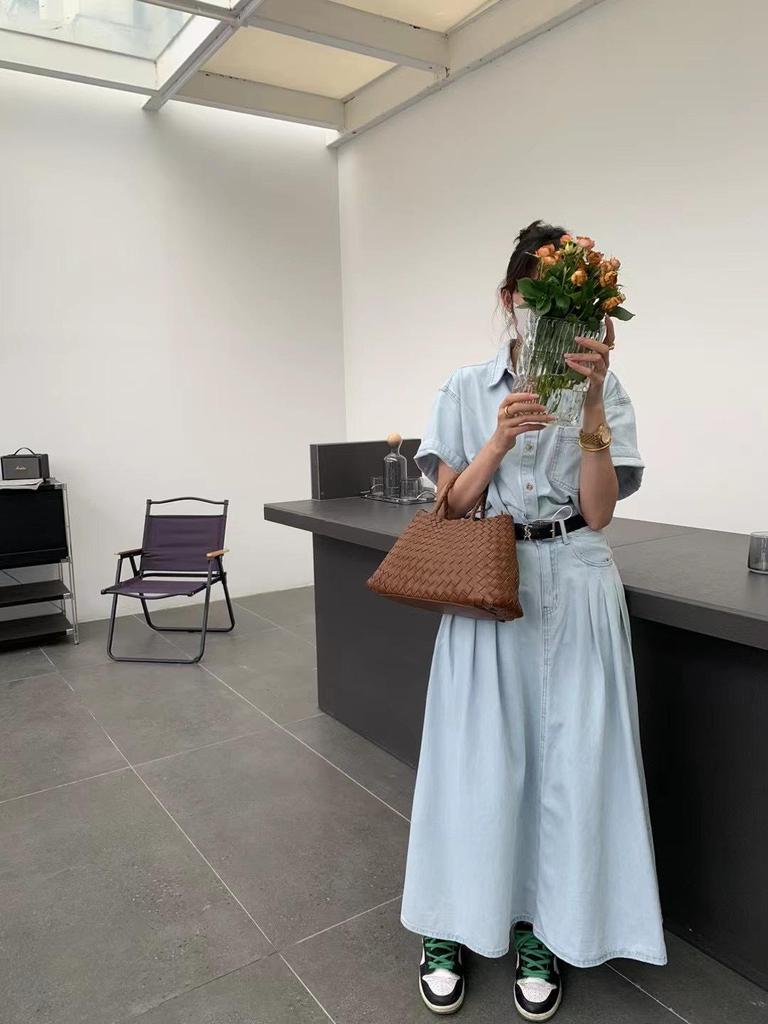 2024 Vintage Dámská Velkokapacitní Tkaná Kožená Nákupní Kabelka