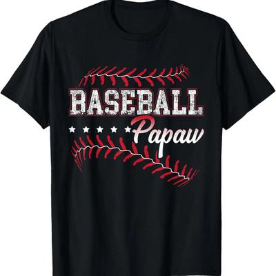 Baseball Papaw T-Shirt Love Playing Baseball T-Shirt