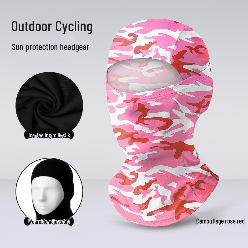 Quick-Dry Multifunctional Summer Cycling Face Mask: Breathable, Sun-Protective, Ice Silk Balaclava & Headband