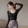 Yoga Clothes Women's Tops 1011 Spring Pilates Training Blouse Fitness Long-sleeved Sports Two-piece Set High Elastic Quick Drying