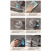 2Pcs Suction Cup Storage Holder Shower Shelf Strong Load-bearing Hollow Structure Design Bathroom Multi-Function Organizer