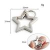 Hollow Star Shaped Spring Clasp Metal Carabiner Keychain Bag Clip Hook Dog Chain Buckle Connector Diy Jewelry Making Accessories