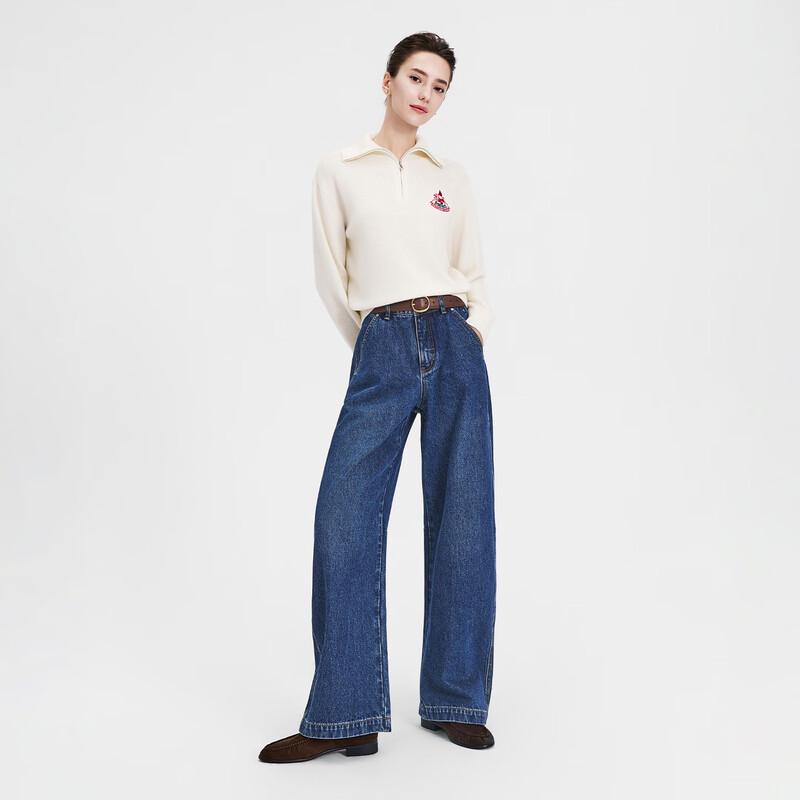 Navigare Women's Loose Wide-Leg Jeans