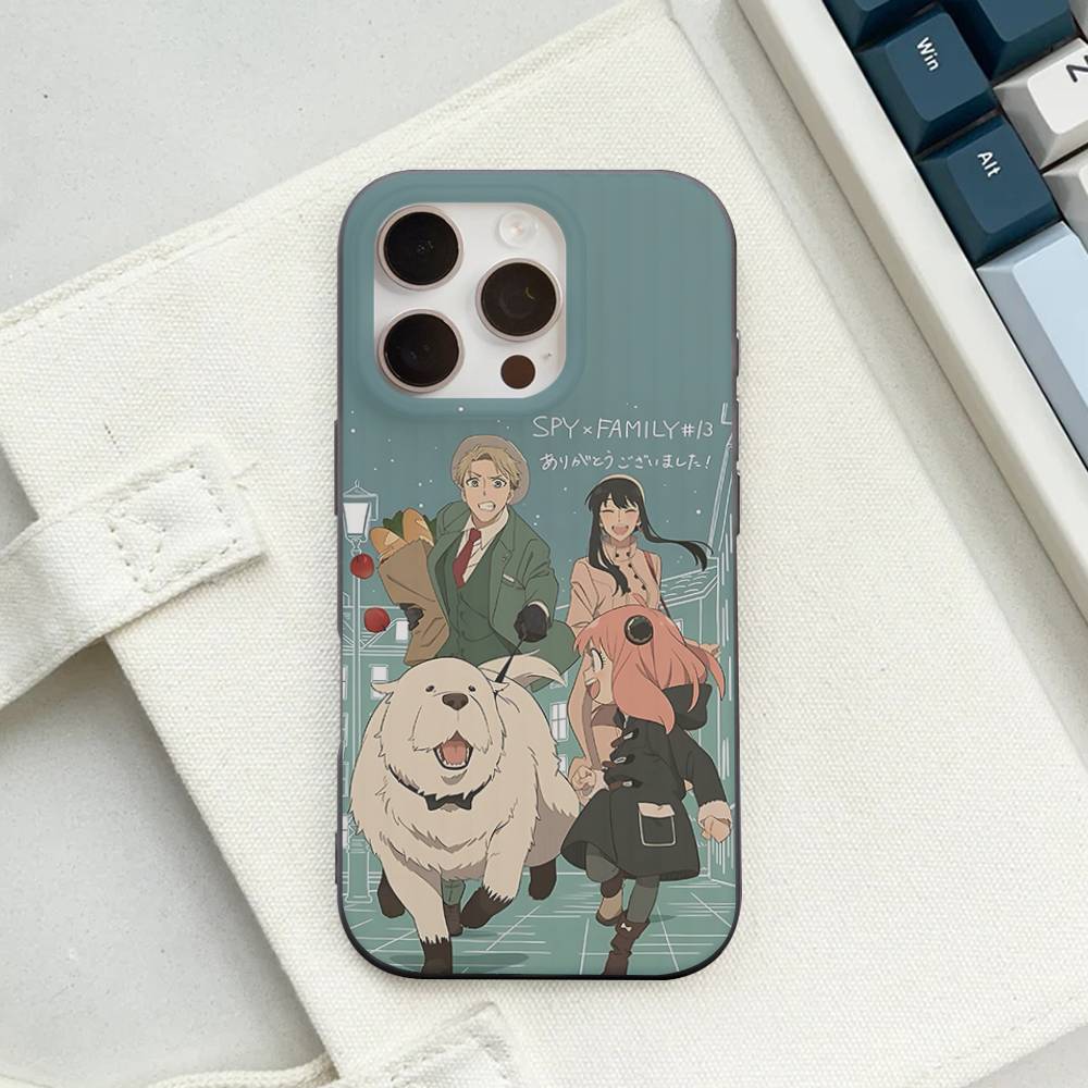 Classic Anime Spy X Family Luxury Ripple Shockproof Phone Case For IPhone 17 Air 16 15 14 13 12 11 Pro Max Plus Pro