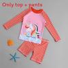Toddler Cartoon Sun Protection Swimsuit With Quickdry Polyester For Water Sports