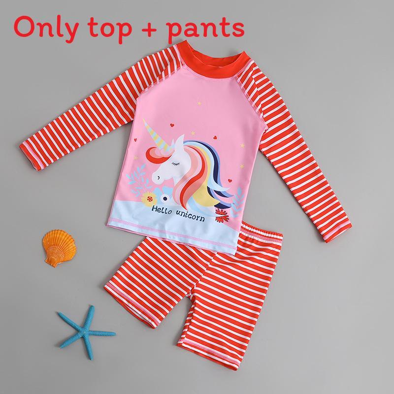 Toddler Cartoon Sun Protection Swimsuit With Quickdry Polyester For Water Sports