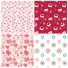 12 Sheets Per Pack Of Valentine'S Day Small Floral Love Decoration Backing Guka Handbook Material Paper