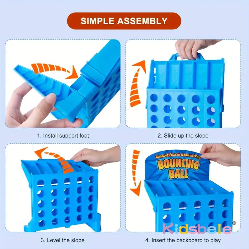 Small Mini Desktop Educational Double Ejection Fun Four Ball Competitive Finger Projection Shooting Toy