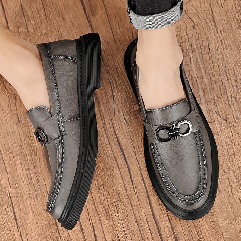 2023 Summer New Middle Aged Business Casual Leather Shoes Work Daily Wedding Breathable Men's Leather Face Dad's Shoes Men's Shoes