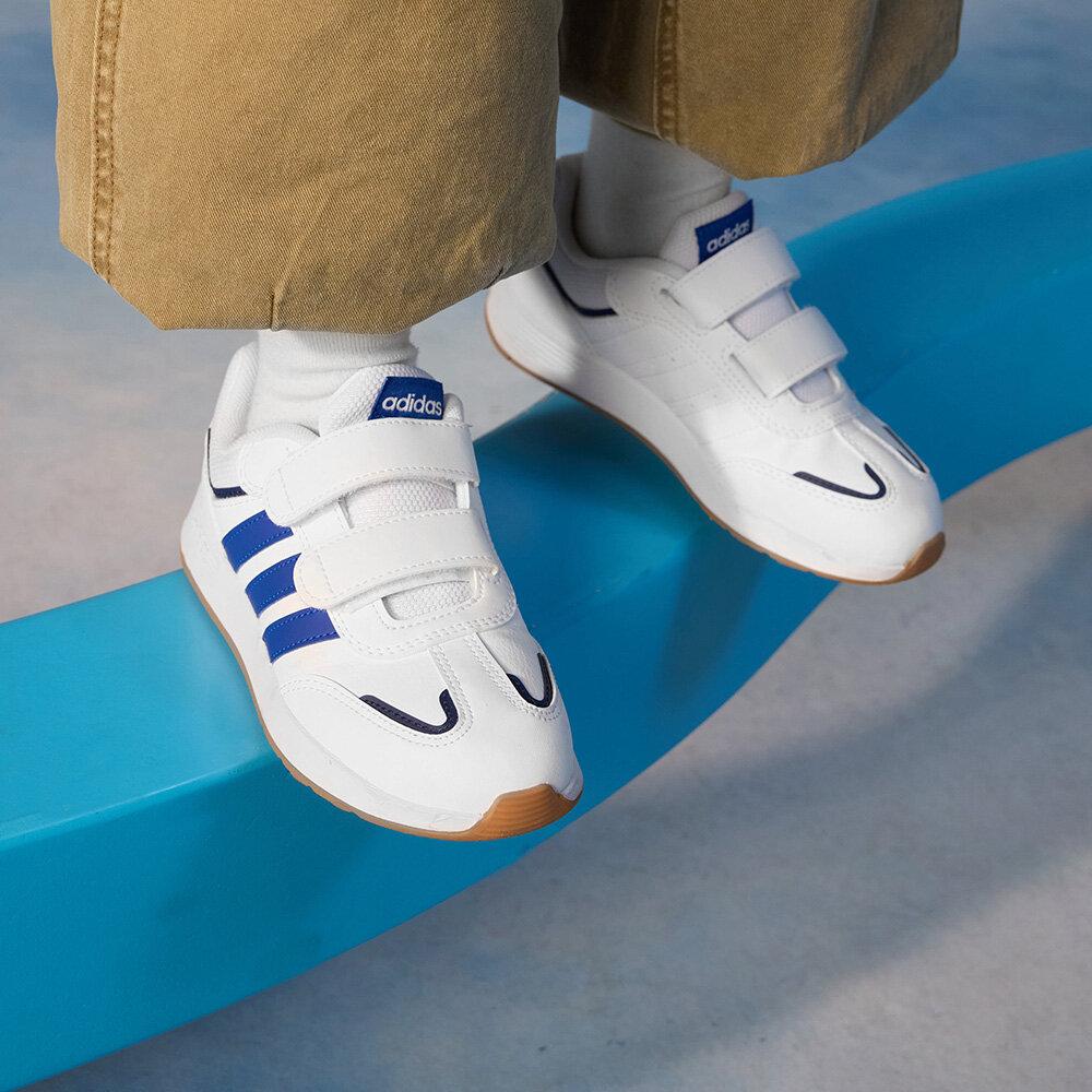 Adidas Tensaur Abrasion Resistant Low top Kids Lifestyle Shoes White/R 32