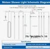 Solar-Powered Waterproof LED Meteor Shower String Lights for Outdoor Decoration