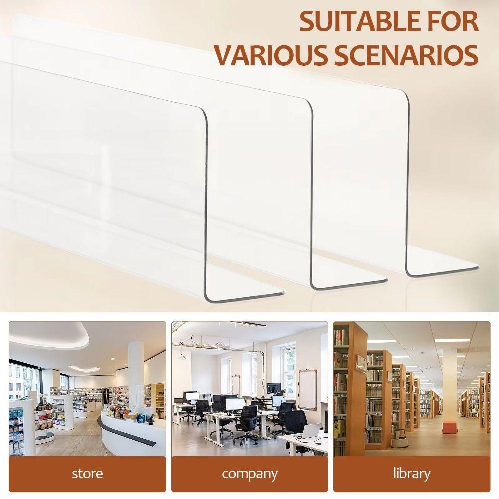 5Pcs 20/30/40cm Shelf Divider Panels Transparent Under Couch Blocker Desk Gap Barrier Storage