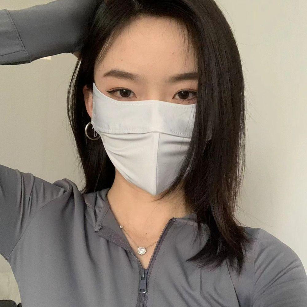 Outdoor Sunscreen Veil Face Mask Ice Silk Mask Face Cover Sunscreen Face Scarf Face Gini Mask