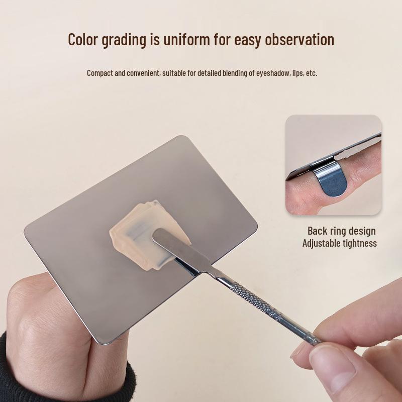 Stainless Steel Makeup Mixing Palette & Stick Set