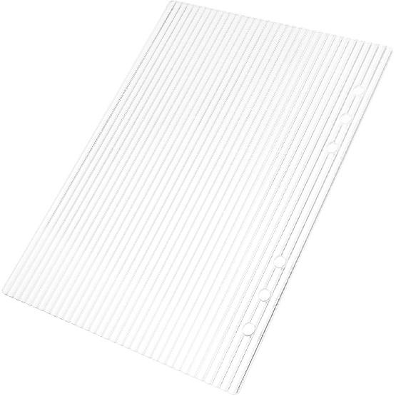 Angoily A5 Acrylic Binder Cover, Transparent 6 Hole Budget Binder for Office Use, Acrylic Protector 6 Hole Jacket View Window Removable Design