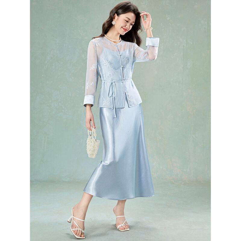 New Chinese Style Embroidered Two-Piece Dress Set