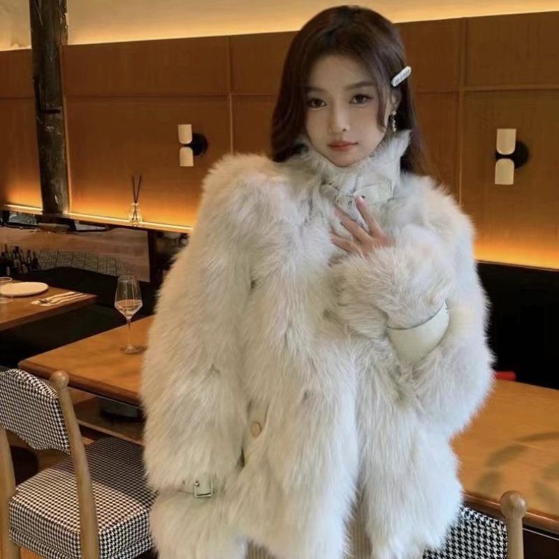 Imitation Fox Fur Coat Winter New Temperament Celebrity Thickened Plush Coat