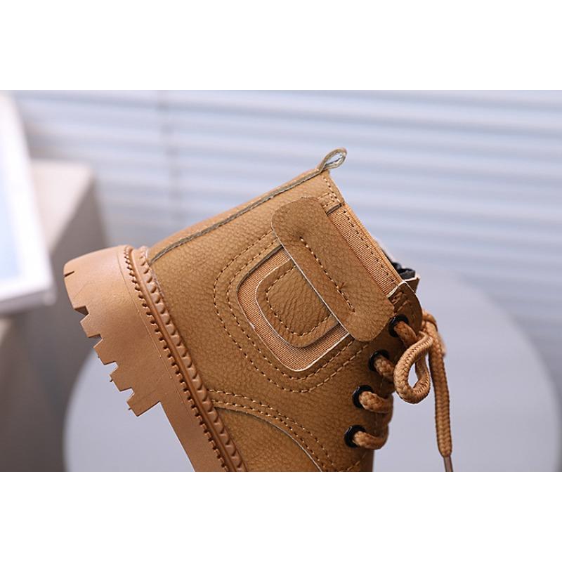 Children's New Fashion British Ankle Boots Boys Side Zipper Stylish Casual Martin Boots Girls Soft Sole