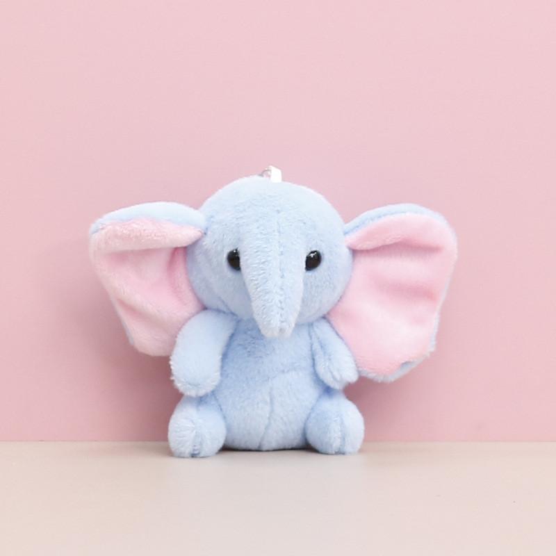Keychain Plush Elephant Doll Stuffed Animal Toy Decoration Pendant Gift Cartoon