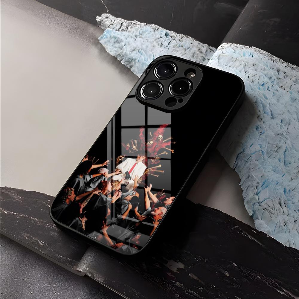 RAPPER K-Kid Yugi Phone Case For IPhone 17 Air 16 E Pro Max 15 14 13 Mini 12 Pro 11 Max Plus Black Glass Cover