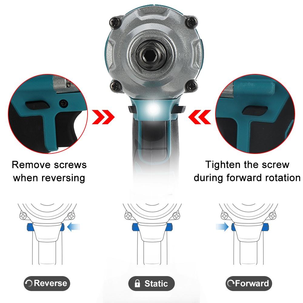 4In1 125mm Electric Tools Set Angle Grinder Cordless Chain Saw Electric Impact Wrench Electric Drill Screwdriver For 18V Battery