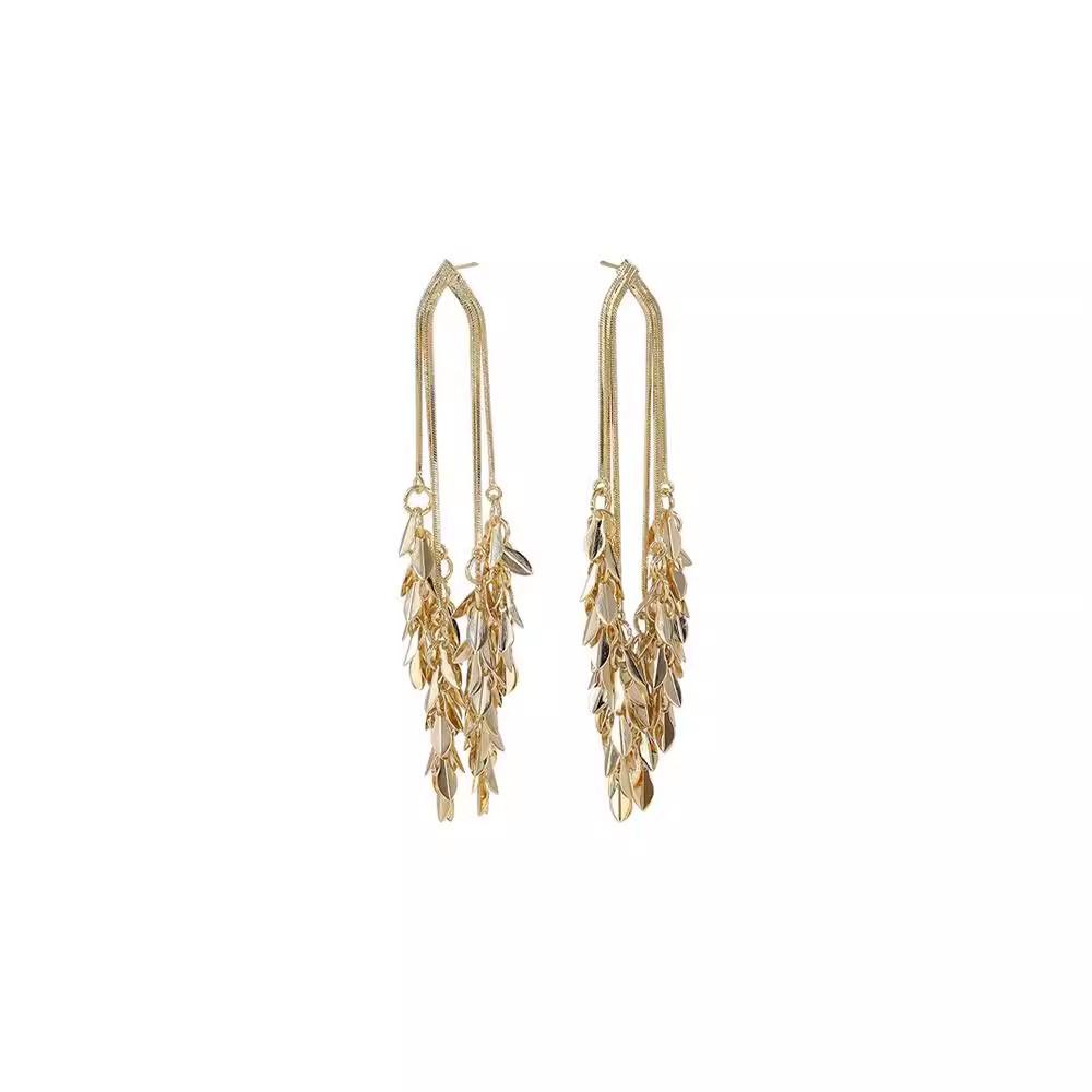 925 Sterling Silver Pearl Tassel Earrings: Elegant Women’s Luxury Drop Earrings for Autumn/Winter.